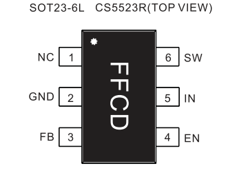 CS5523,兼容MP2456，0.6A，60V，1.0MHz降压芯片