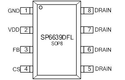 SP6639DFL+SP6519F，30WPD多口充电器方案，内置功率平衡，内置MOS，SOP8封装