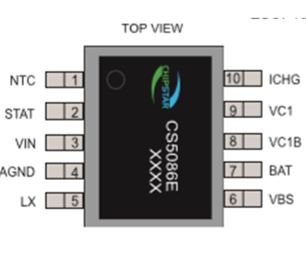 CS5086 (带平衡功能、5V USB输入、8.4V/1.5A两节锂电池充电管理IC）