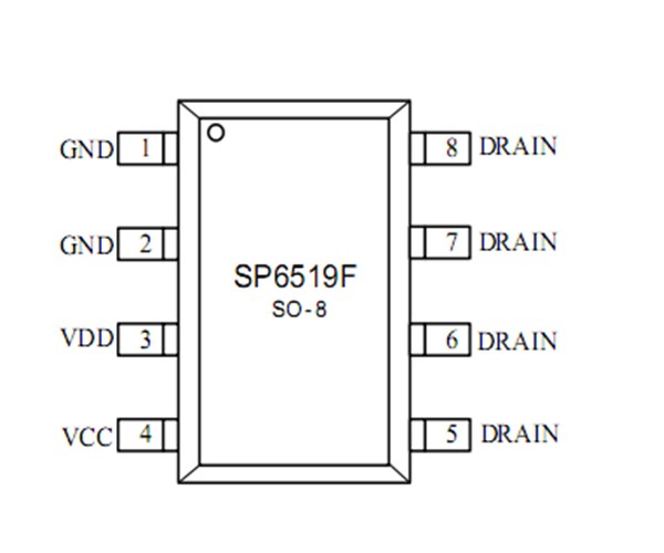 SP6519,100V同步整流，3.3V-15V，支持30WPD、正负端整流、六级能效