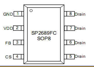 SP2689FC+SP6553FL，内置MOS 5V3.4A充电器方案